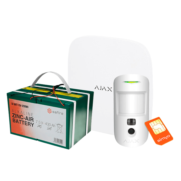 ajax kit alarmas para fincas sin luz