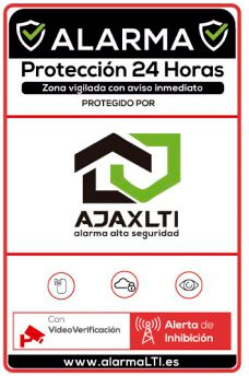 Cartel disuasorio de alarma Ajax